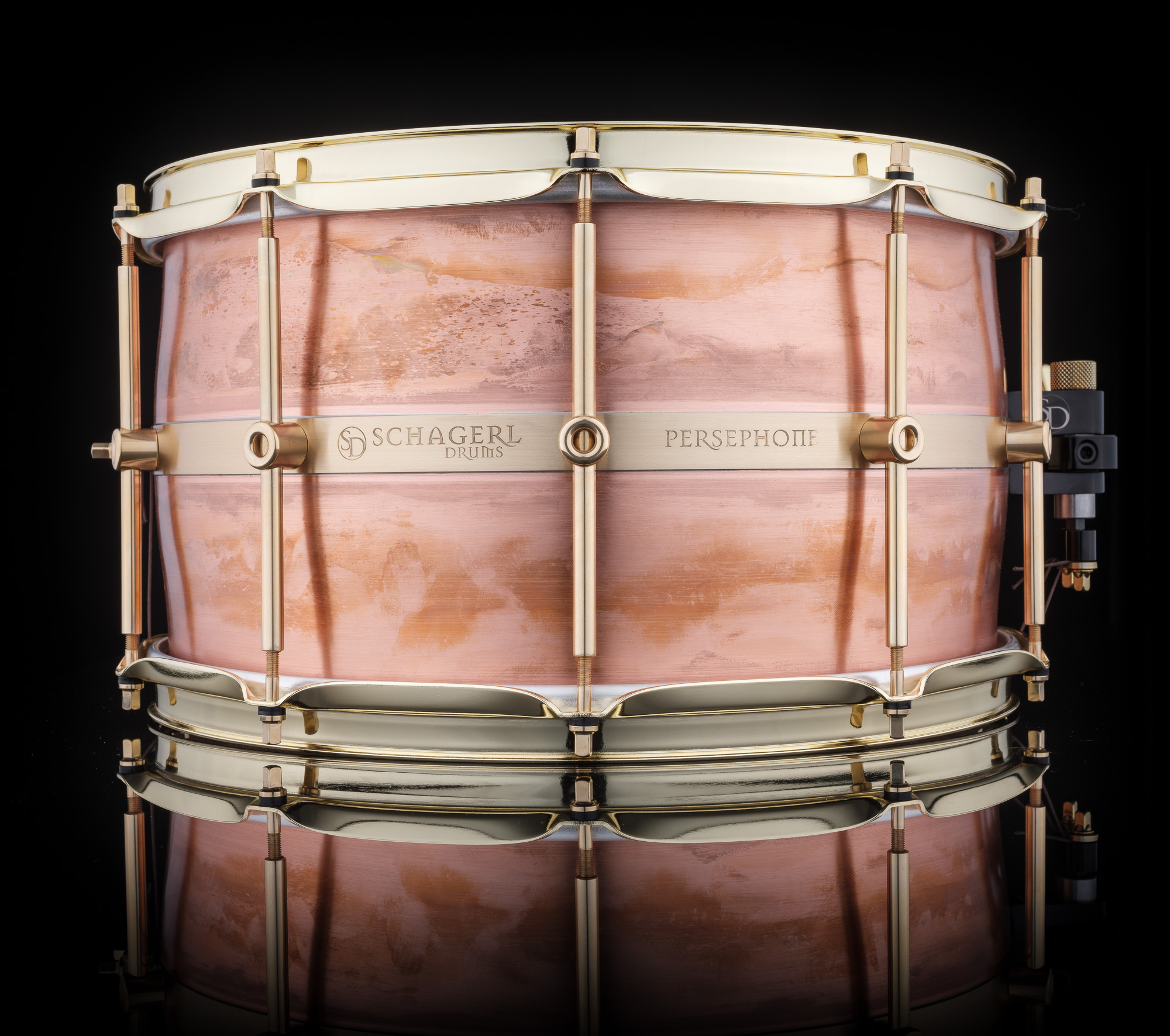 Schagerl Persephone Snare Drum 14"x8" Copper, Raw