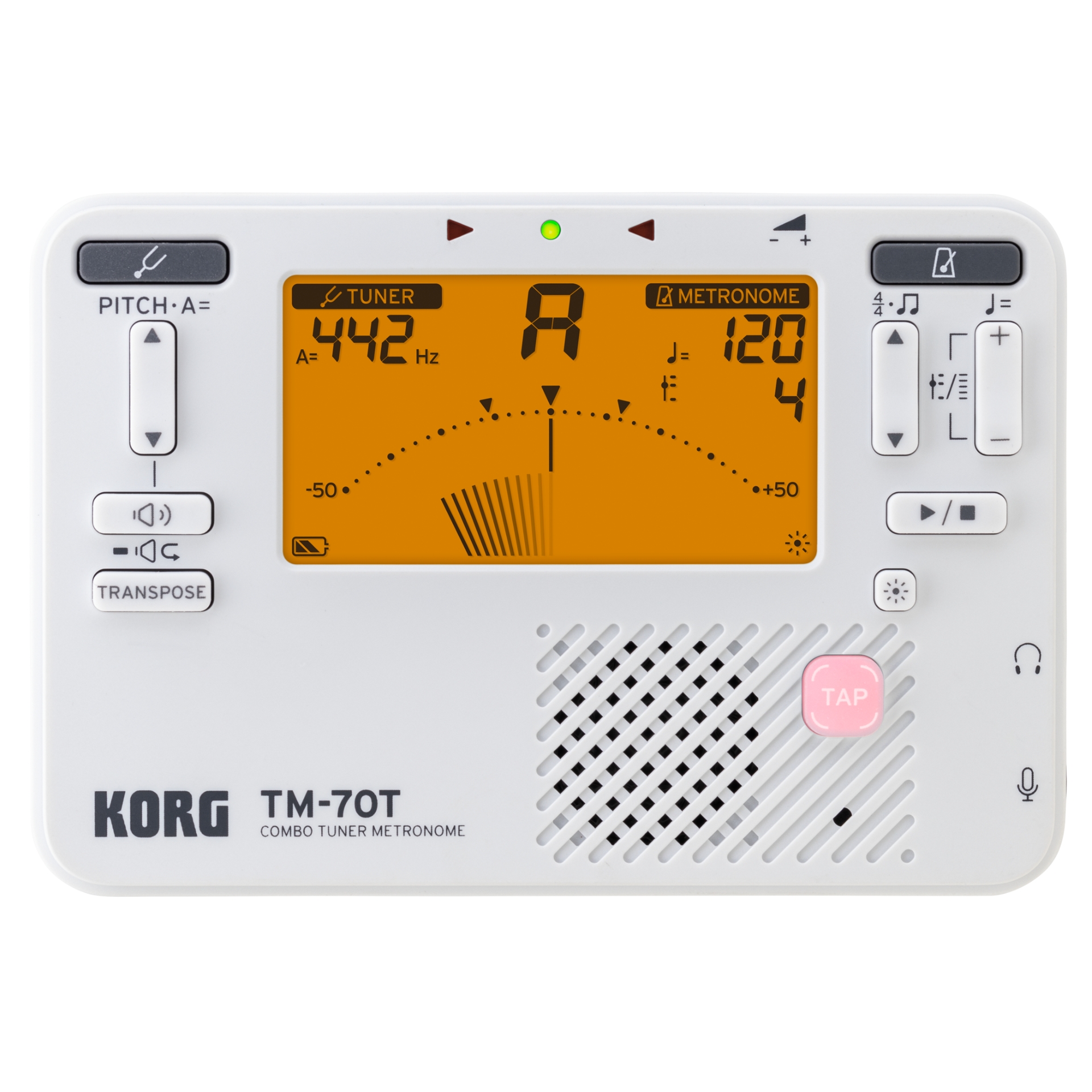 Korg Stimmgerät/Metronom TM-70WH weiß