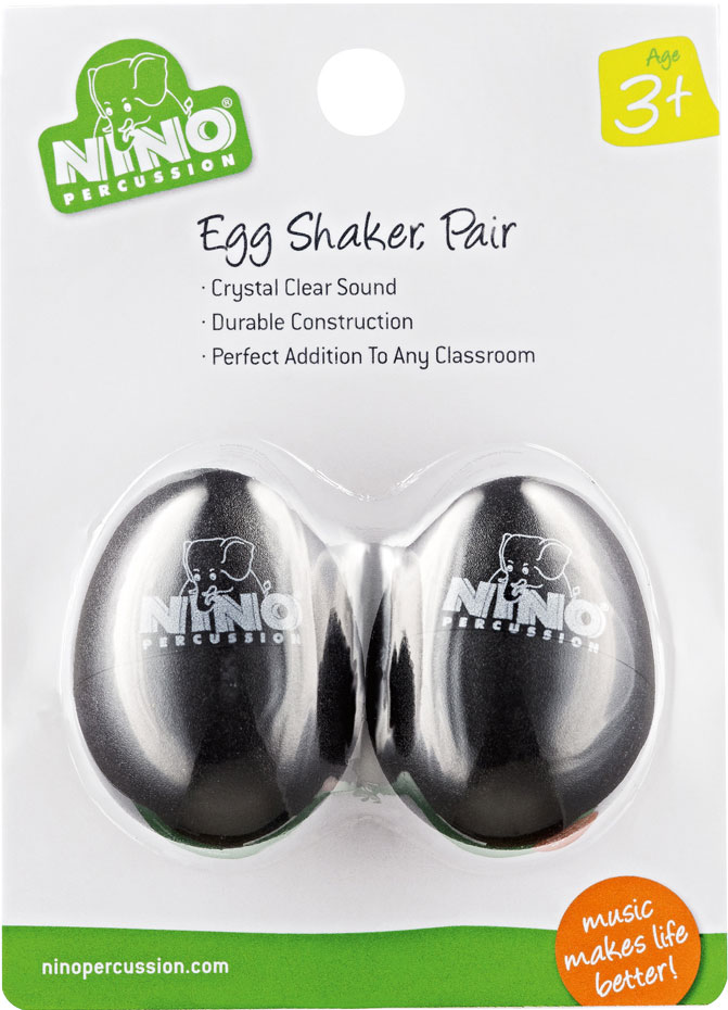 NINO Egg Shaker Paar, schwarz