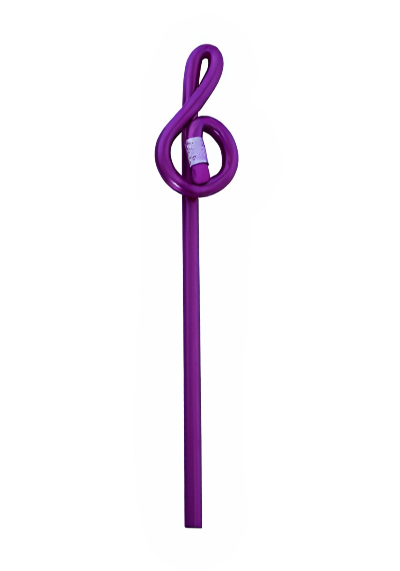 Pencil treble clef purple - shaped