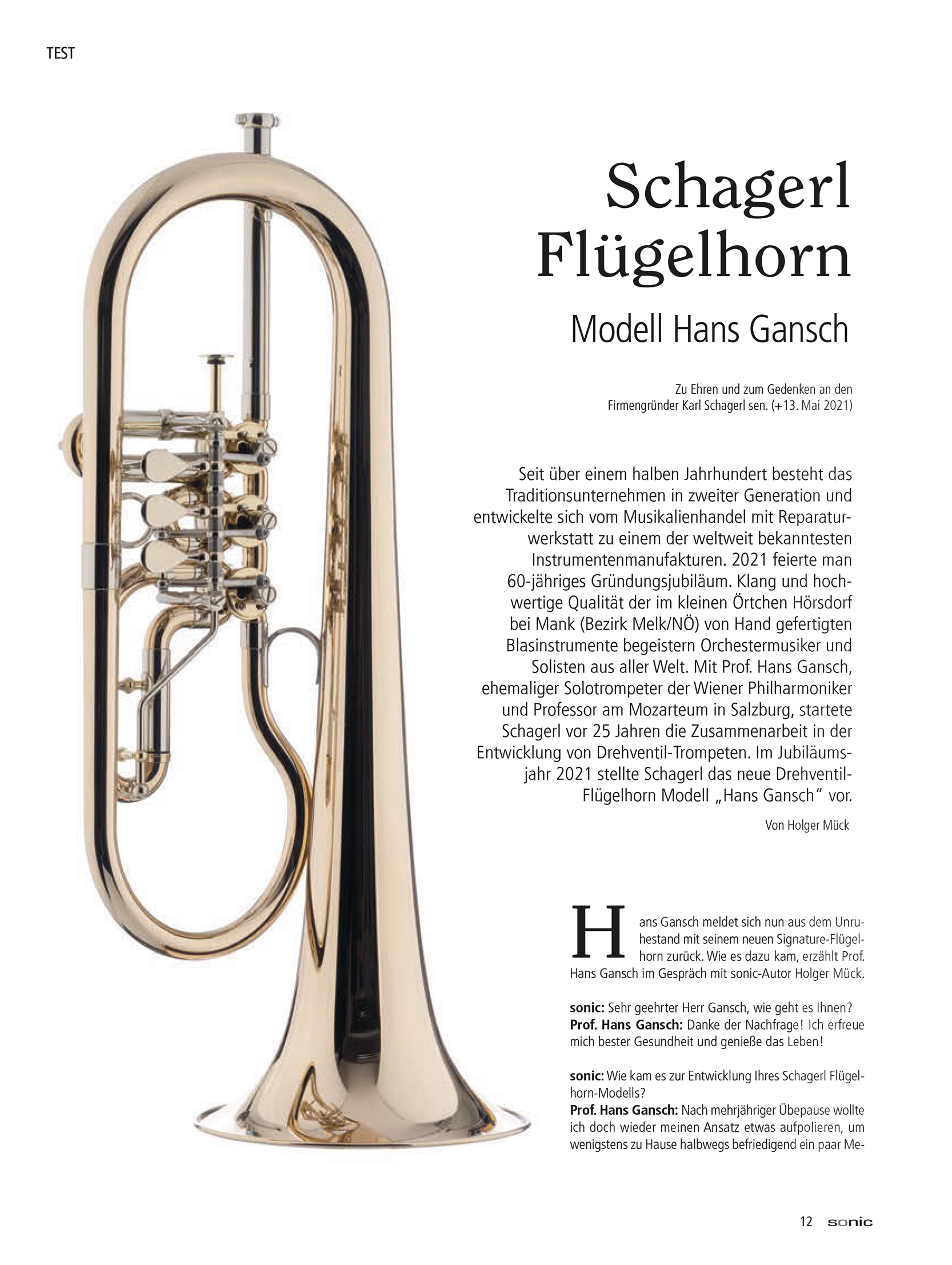 Schagerl Flugelhorn – Model Hans Gansch Schagerl Artist