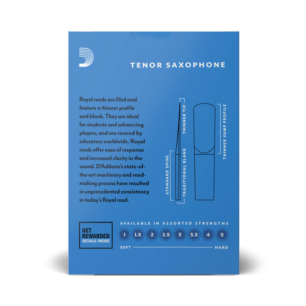 D´Addario Royal Tenor Sax Reeds #2