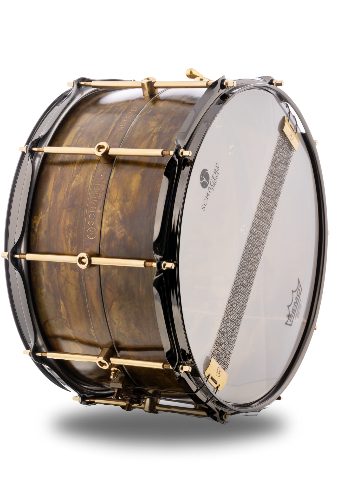 Schagerl Antares Snare Drum 14"x8" Brass, PATINA