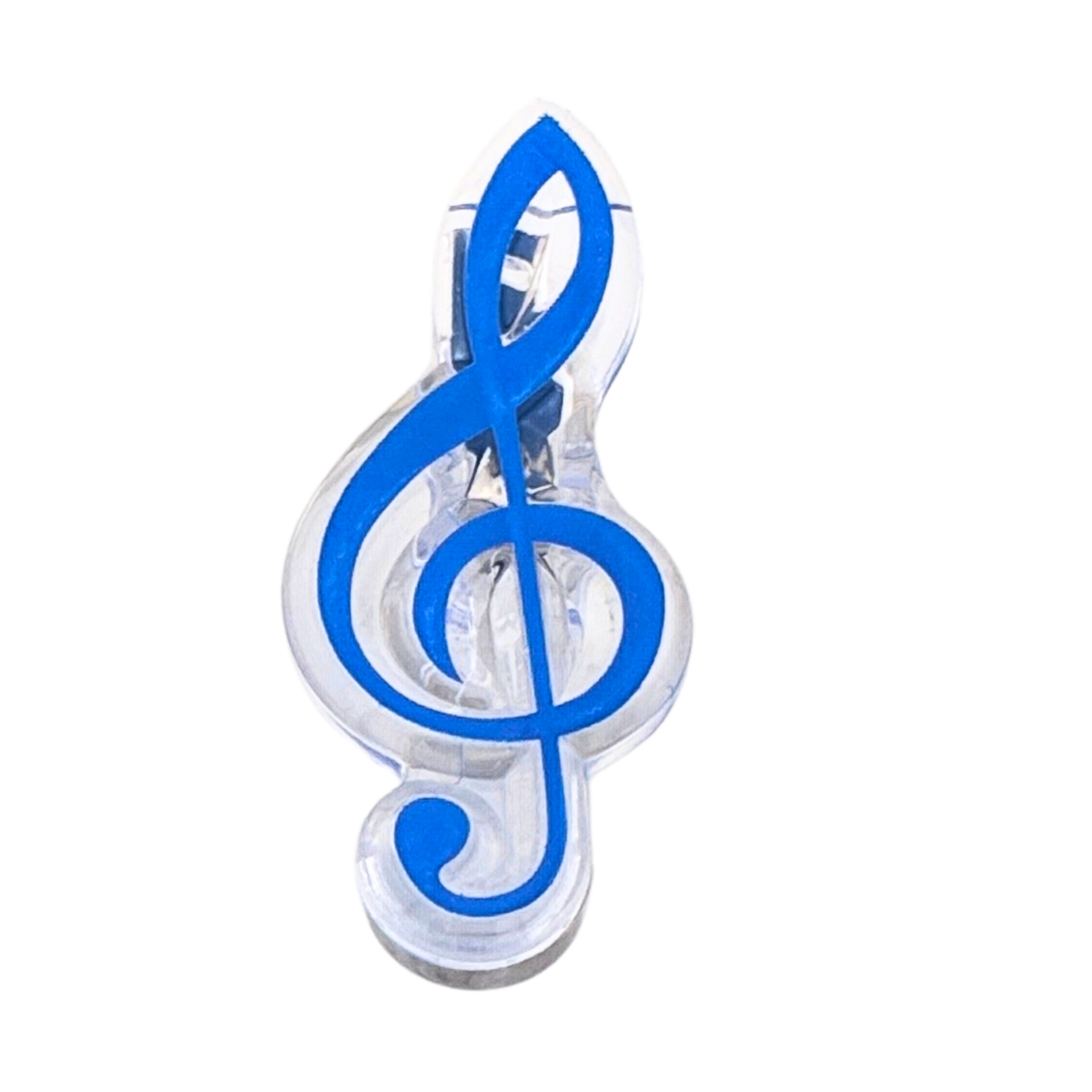 Music clip treble clef - blue