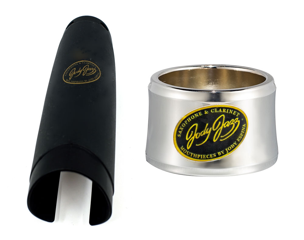 Jody Jazz Power Ring Ligature HRA1S, Alt Ebonit, versilbert