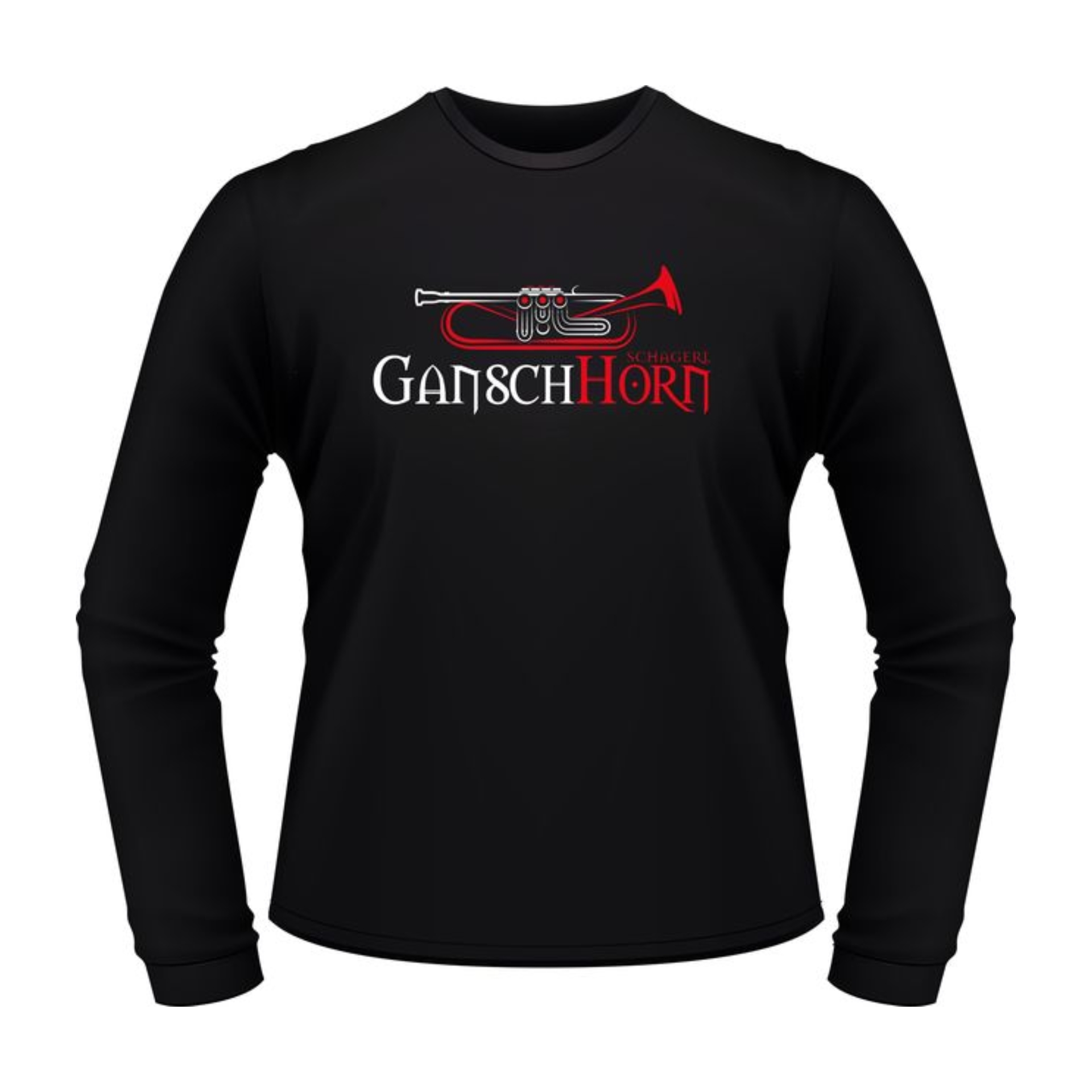 Schagerl T-Shirt Gansch Horn Longsleeve - black - L